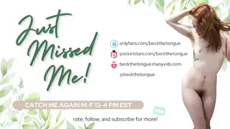 Beckthetongue - [Chaturbate] Wonderful Nude Girl Webcam Goddes