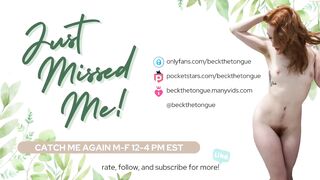 beckthetongue - [Chaturbate] webcamsex Ticket Cum Video closeup